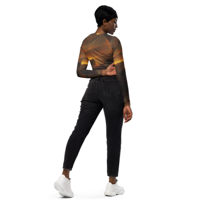 Long Sleeve Crop Top - Sunset Shores