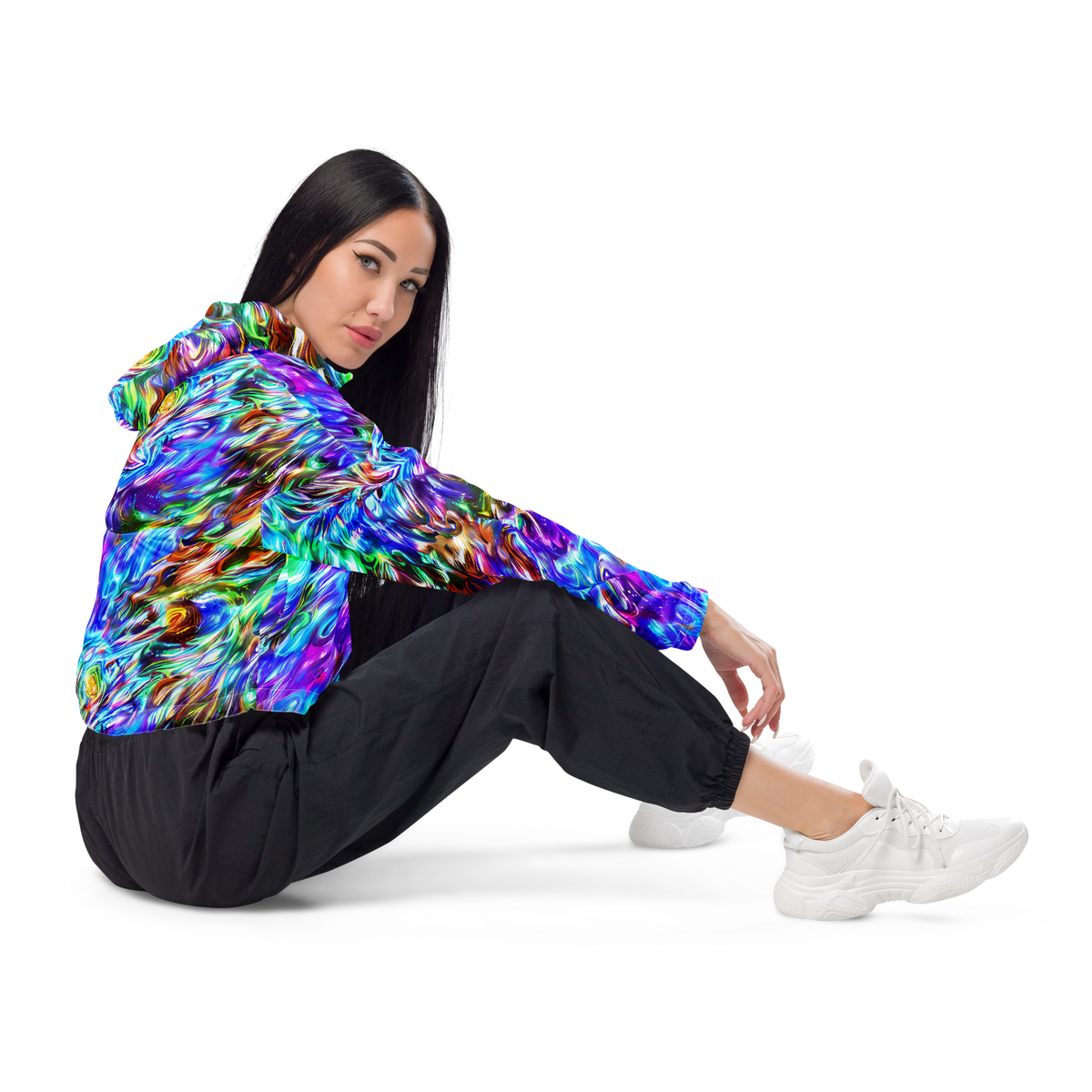 Women's Cropped Windbreaker - Faini Whirlwind