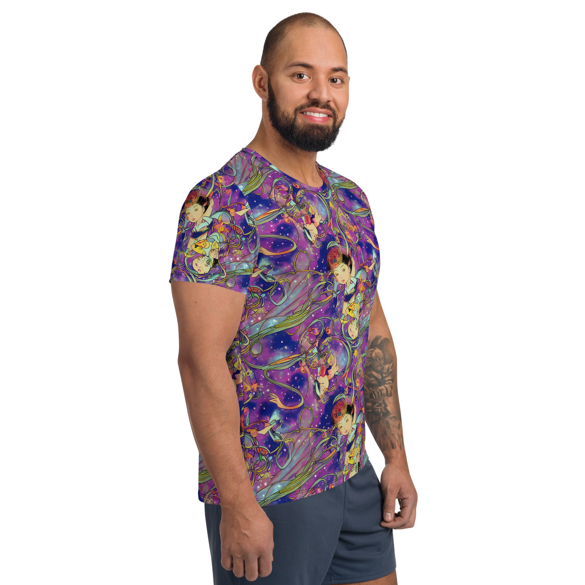 Men's Athletic T-Shirt - Spiral of Stardust