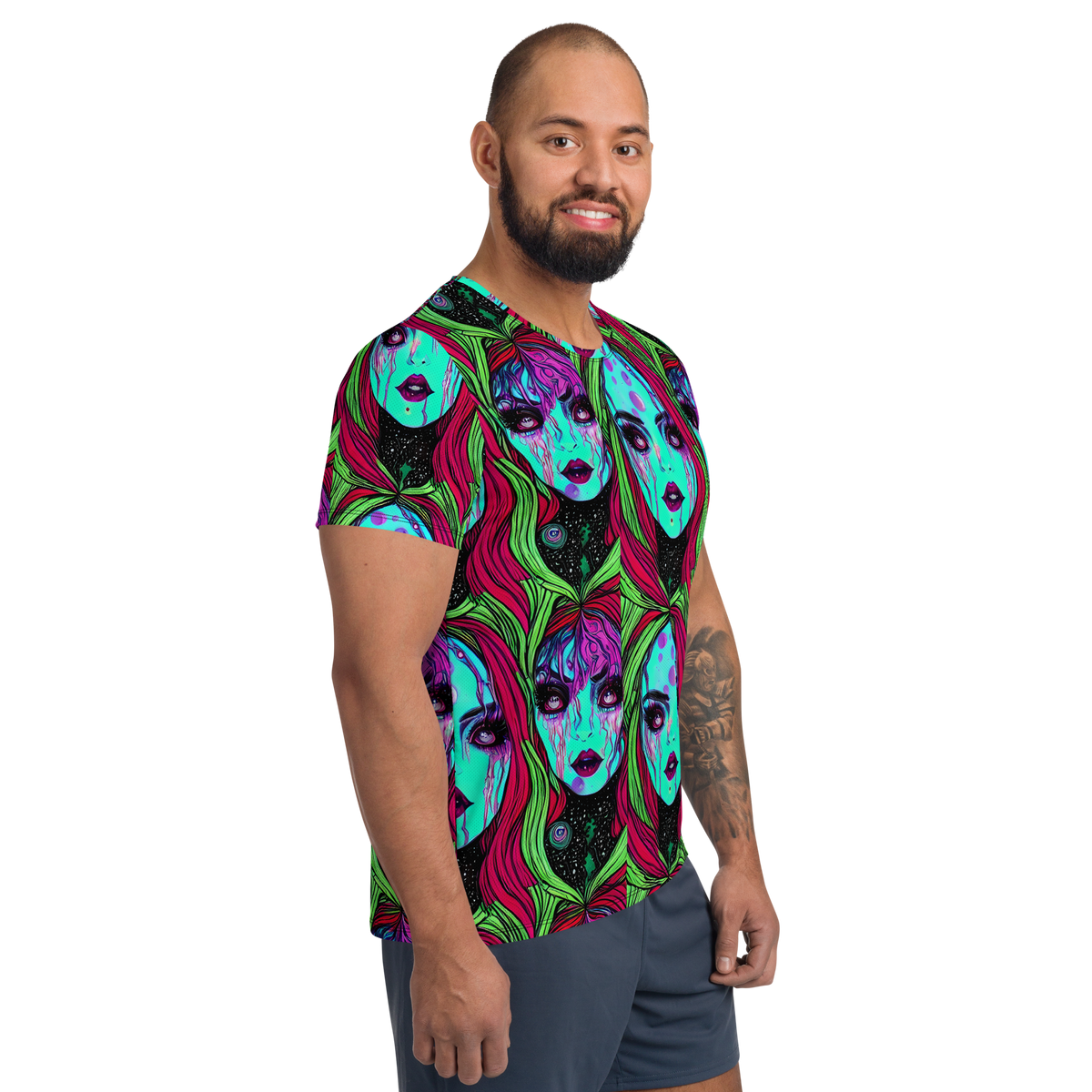 Men's Athletic T-Shirt - Luminous Nightfall