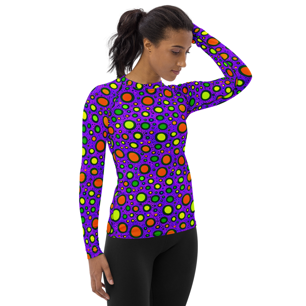 Women's Rash Guard - Luminous Bubbles
