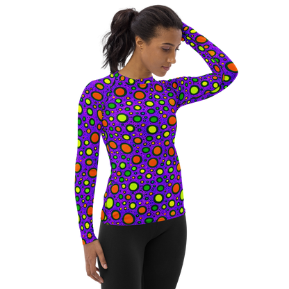 Women's Rash Guard - Luminous Bubbles