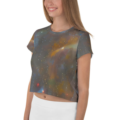 Women's Crop Tee - Gilded Galaxies