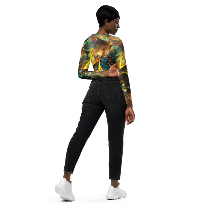 Long Sleeve Crop Top - Elegant Whirl