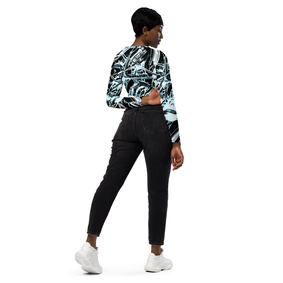Long Sleeve Crop Top - Frosted Infusion