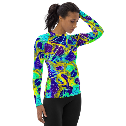 Women's Rash Guard - Neon Jungle Rhapsody