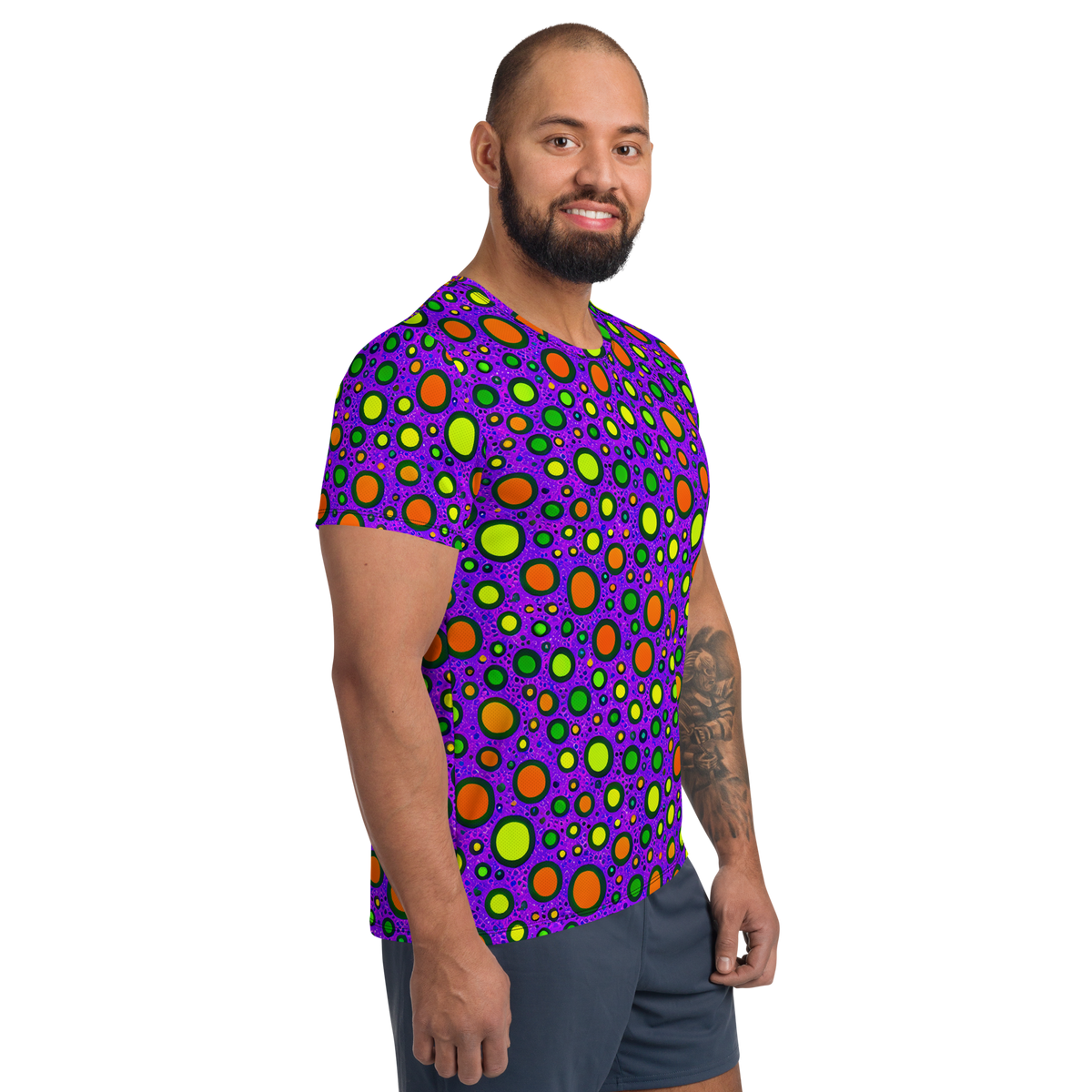 Men's Athletic T-Shirt - Luminous Bubbles