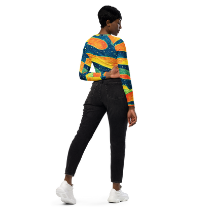 Long Sleeve Crop Top - Celestial Harmony