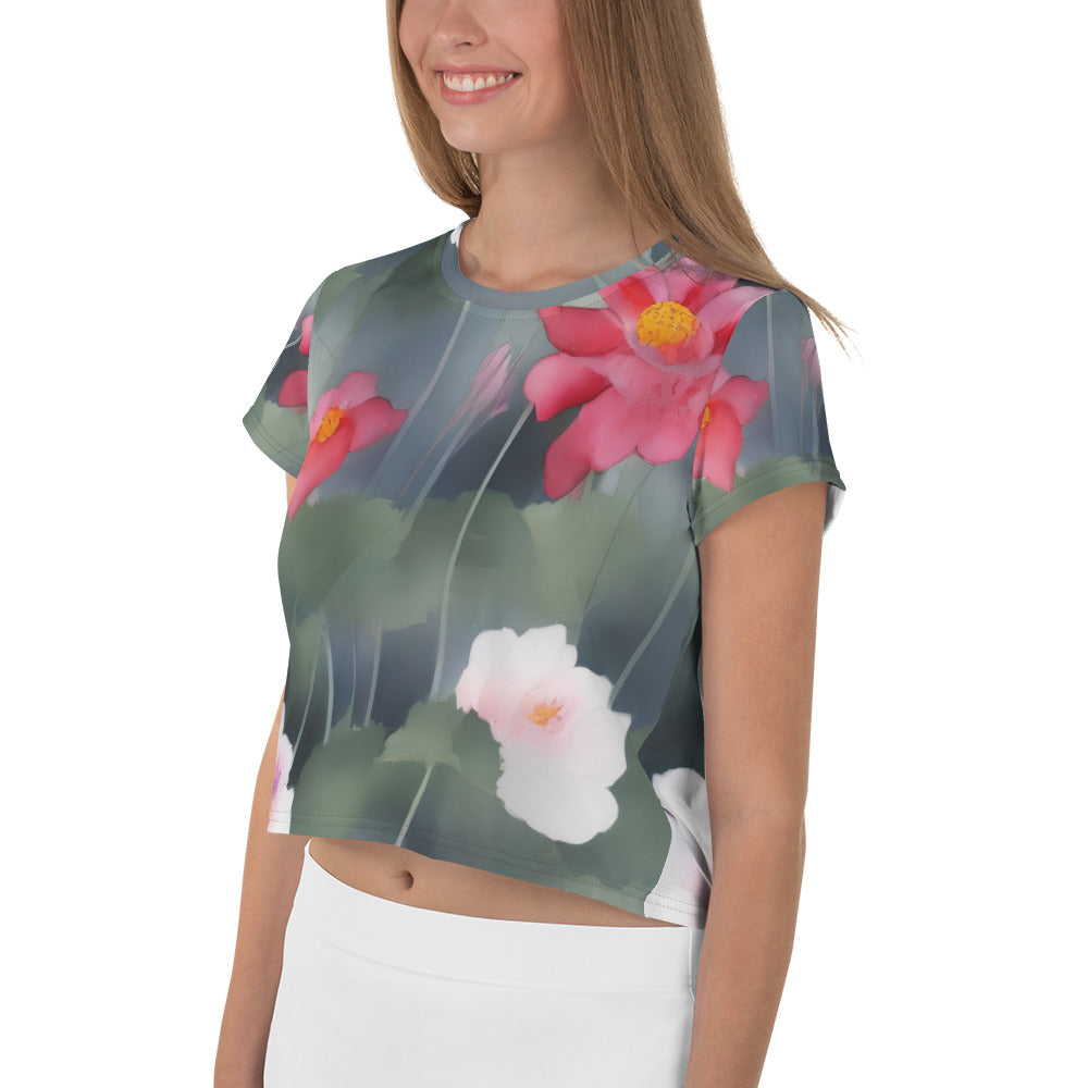 Women's Crop Tee - Petal Reverie