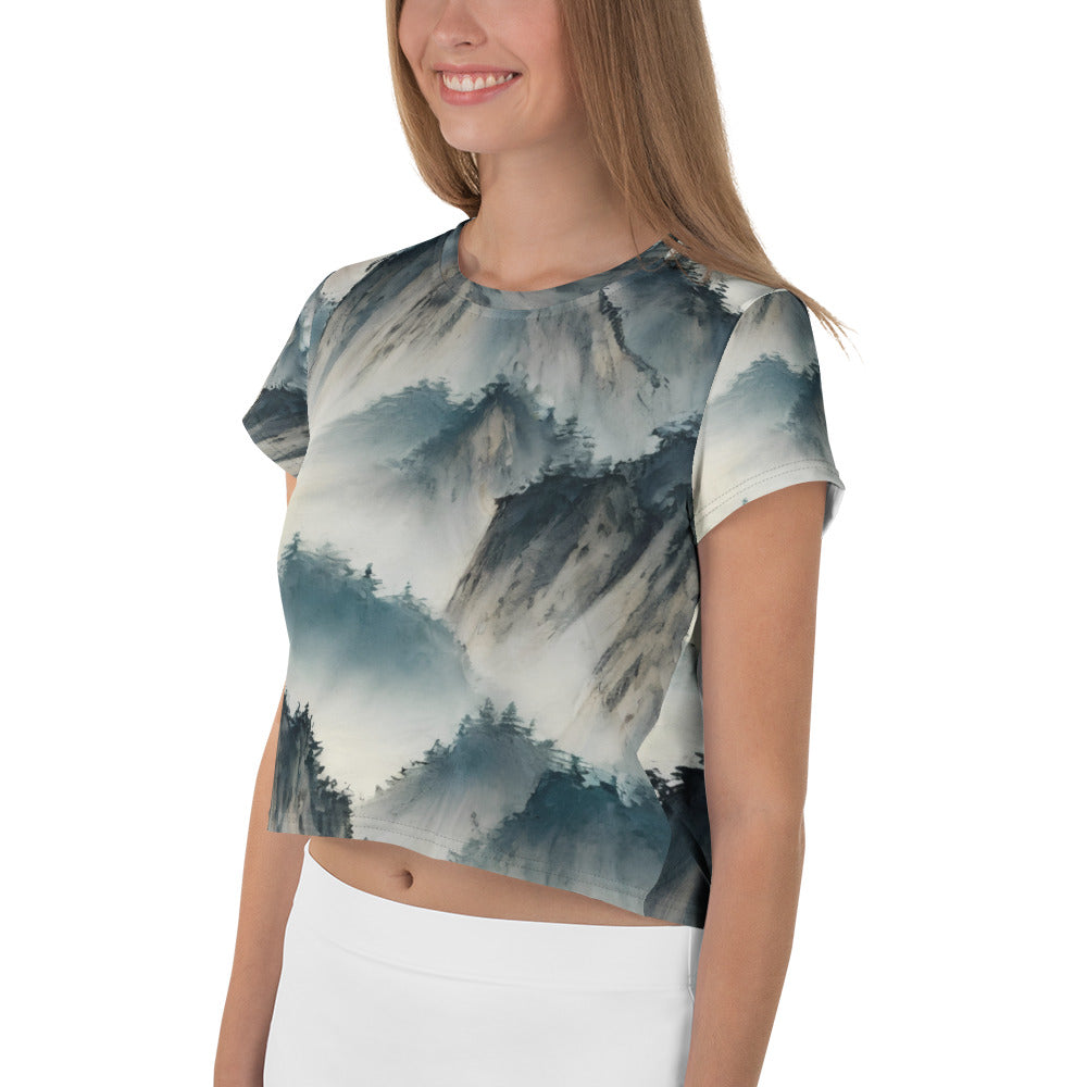 Women's Crop Tee - Misty Peaks