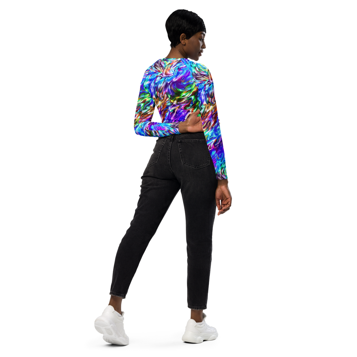Long Sleeve Crop Top - Faini Whirlwind