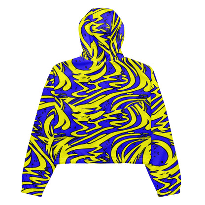 Women's Cropped Windbreaker - Fleeting Firefly