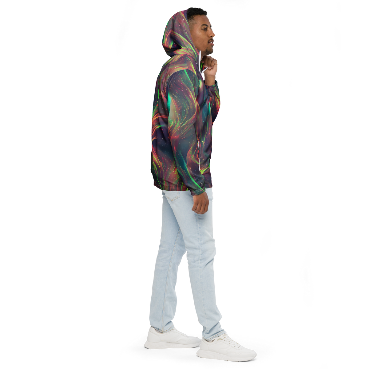 Men's Windbreaker - Temple Wave