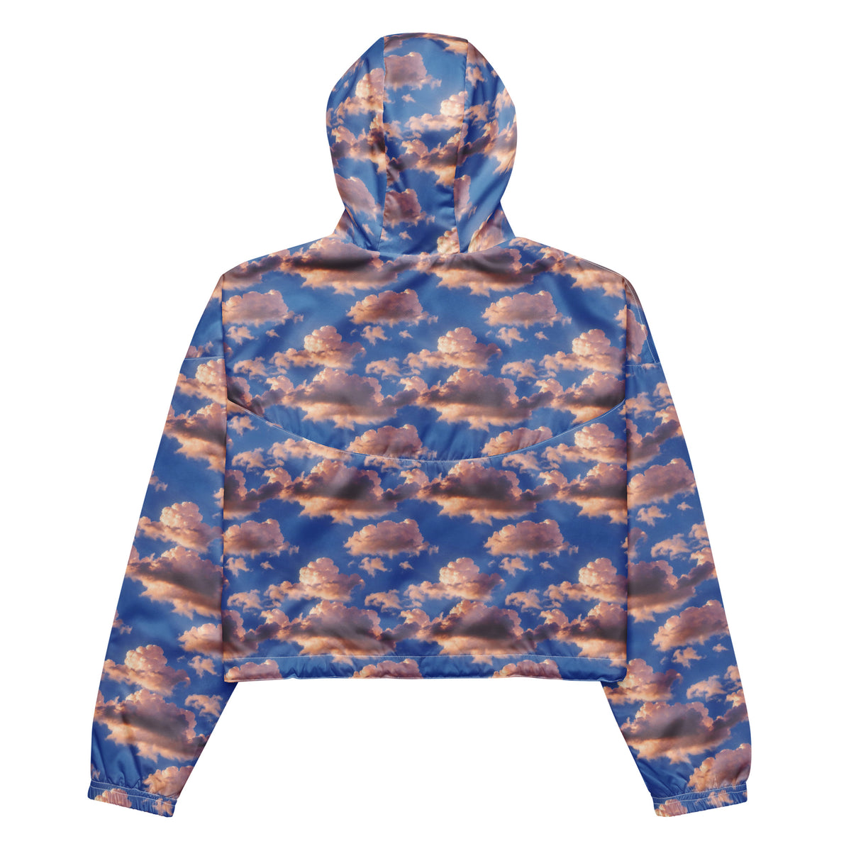 Women's Cropped Windbreaker - Cotton Candy Skies