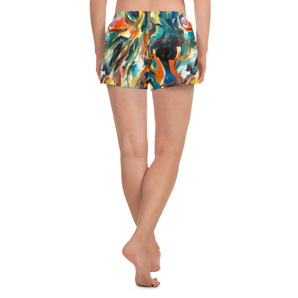 Women’s Athletic Shorts - Chromatic Vortex