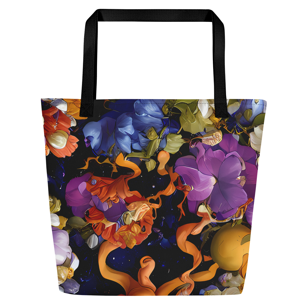Large Tote Bag w/ Pocket - Blooming Cosmos