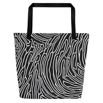 Large Tote Bag w/ Pocket - Acconci Waves