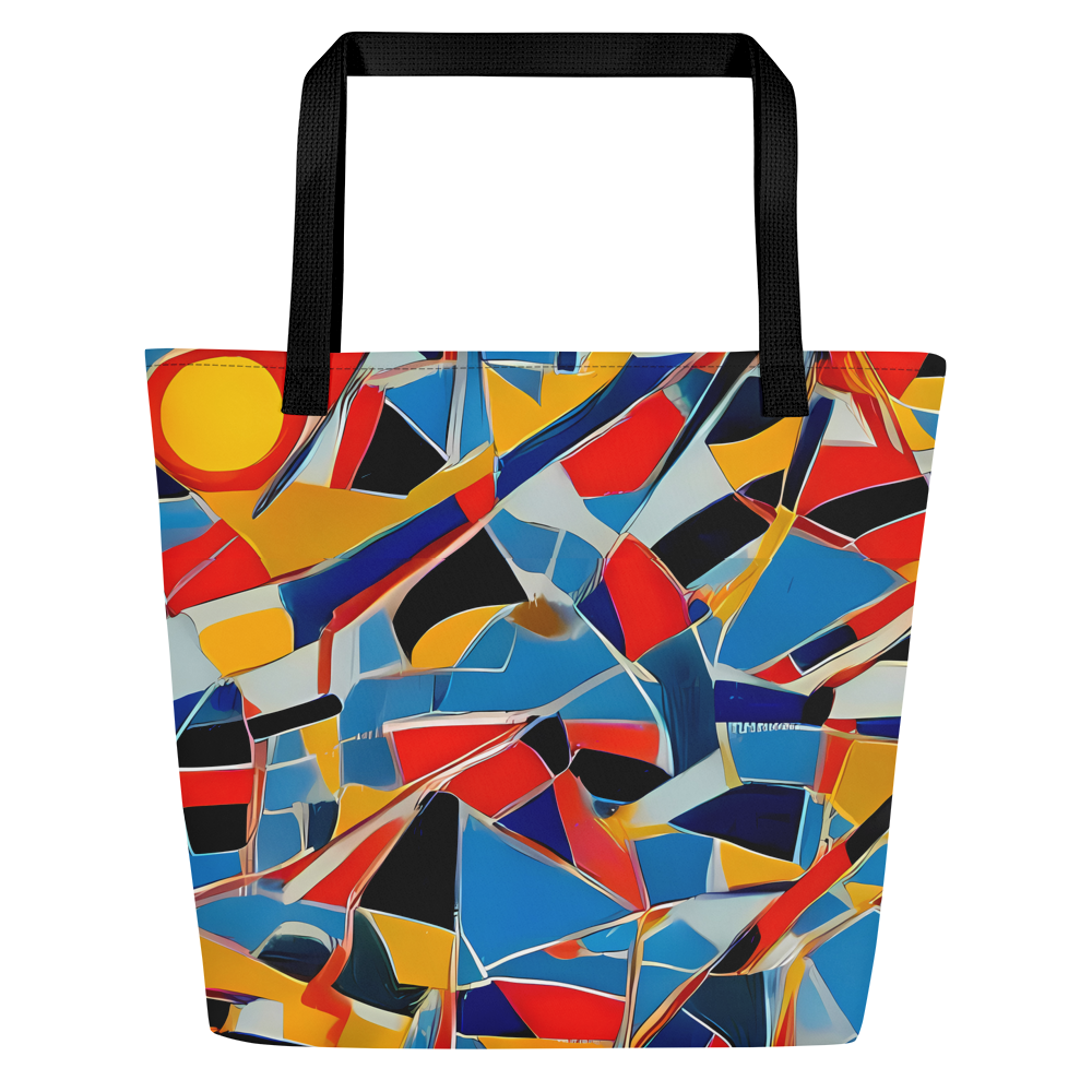 Large Tote Bag w/ Pocket - Abstract Mingle