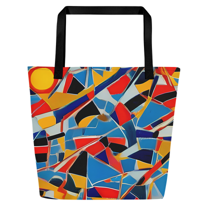 Large Tote Bag w/ Pocket - Abstract Mingle