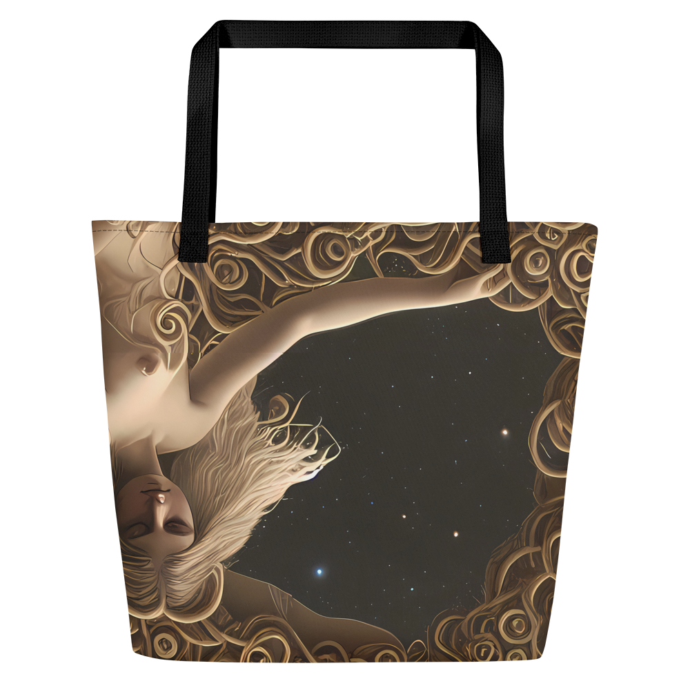 Large Tote Bag w/ Pocket - Ether Whorls