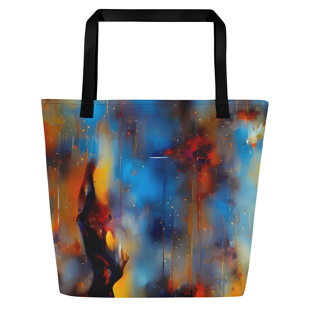 Large Tote Bag w/ Pocket - Cobalt Vogue