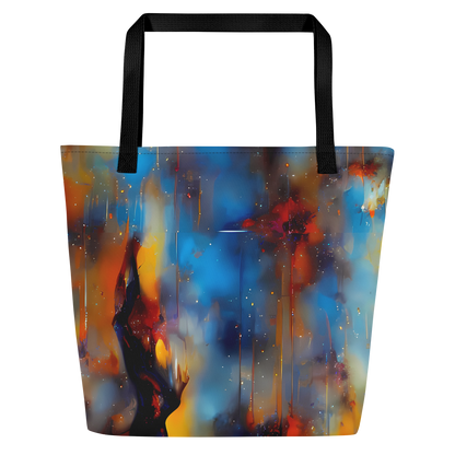 Large Tote Bag w/ Pocket - Cobalt Vogue