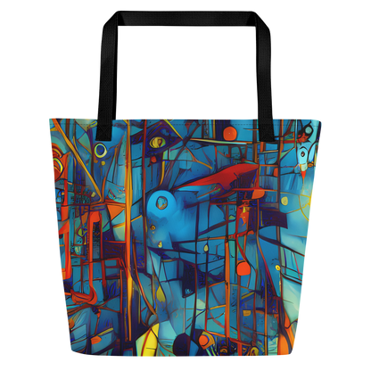 Large Tote Bag w/ Pocket - Abstract Eddy