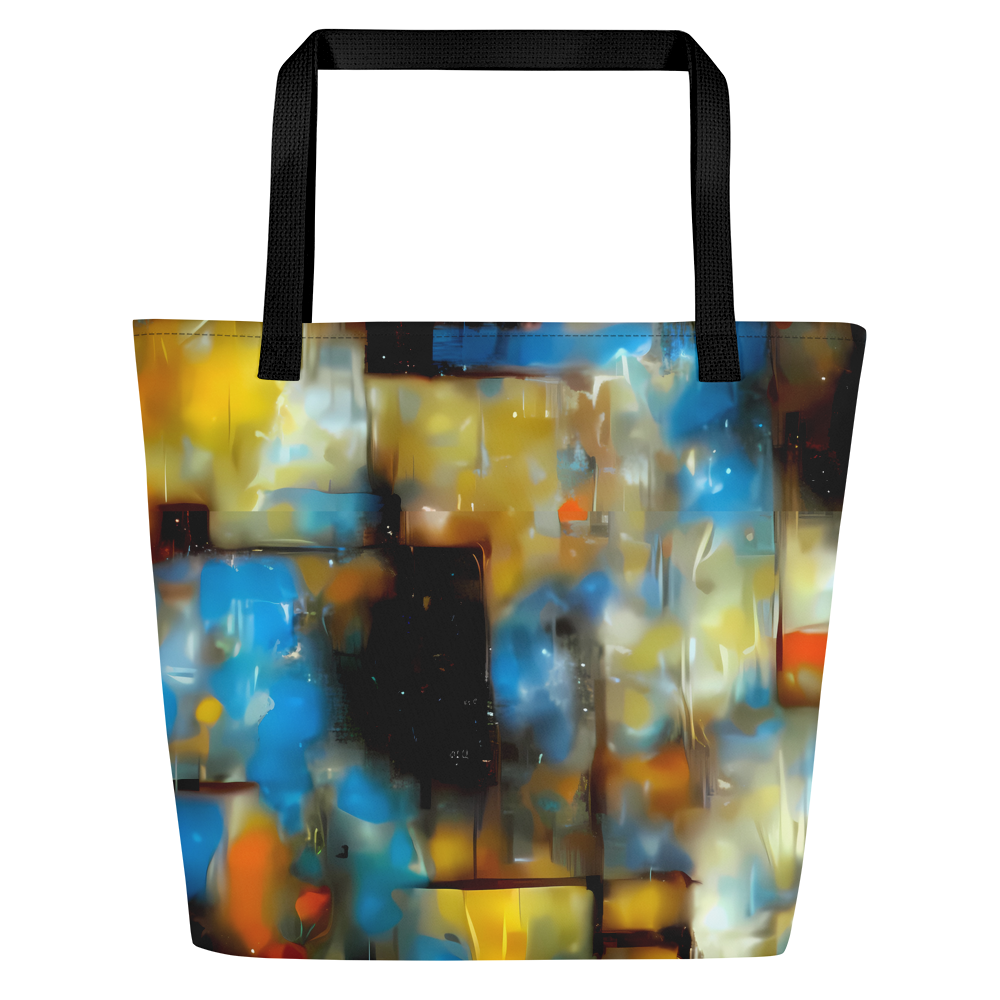 Large Tote Bag w/ Pocket - Kohn Cubism