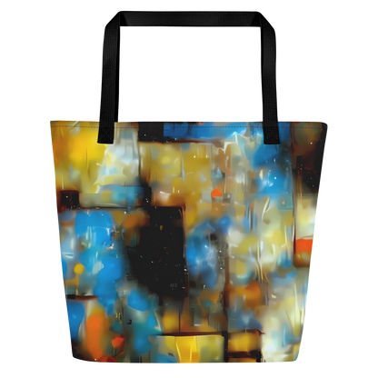 Large Tote Bag w/ Pocket - Kohn Cubism
