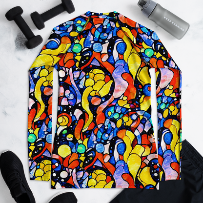 Women's Rash Guard - Supernova Symphony