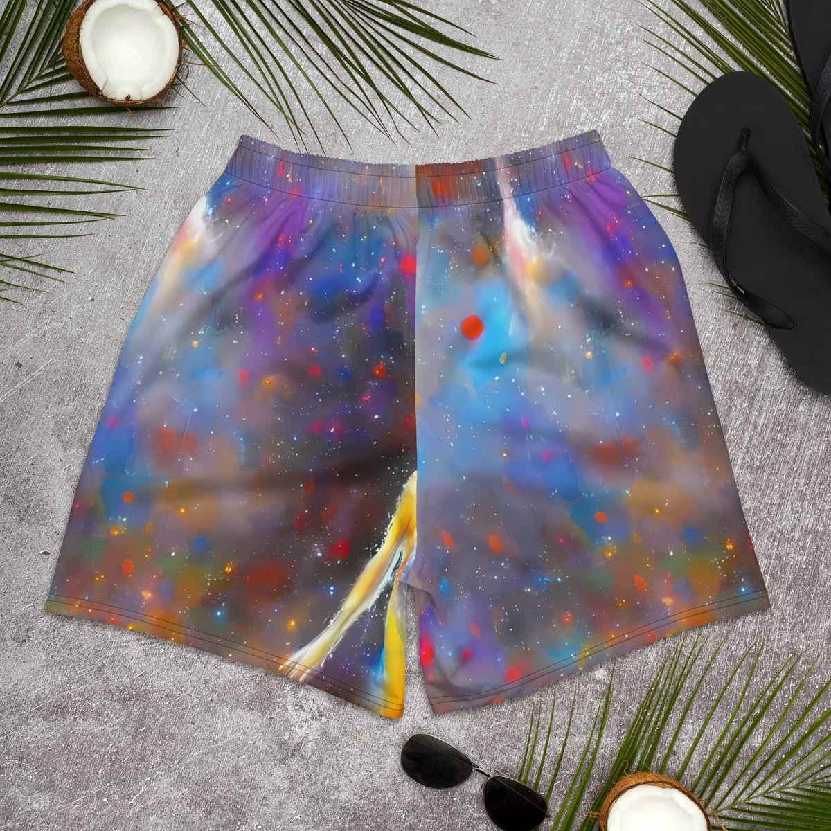 Men's Athletic Shorts - Impressionist Drift