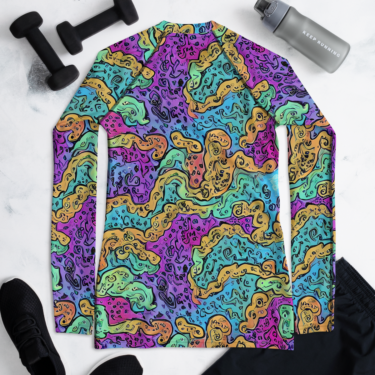 Women's Rash Guard - Intergalactic Graffiti