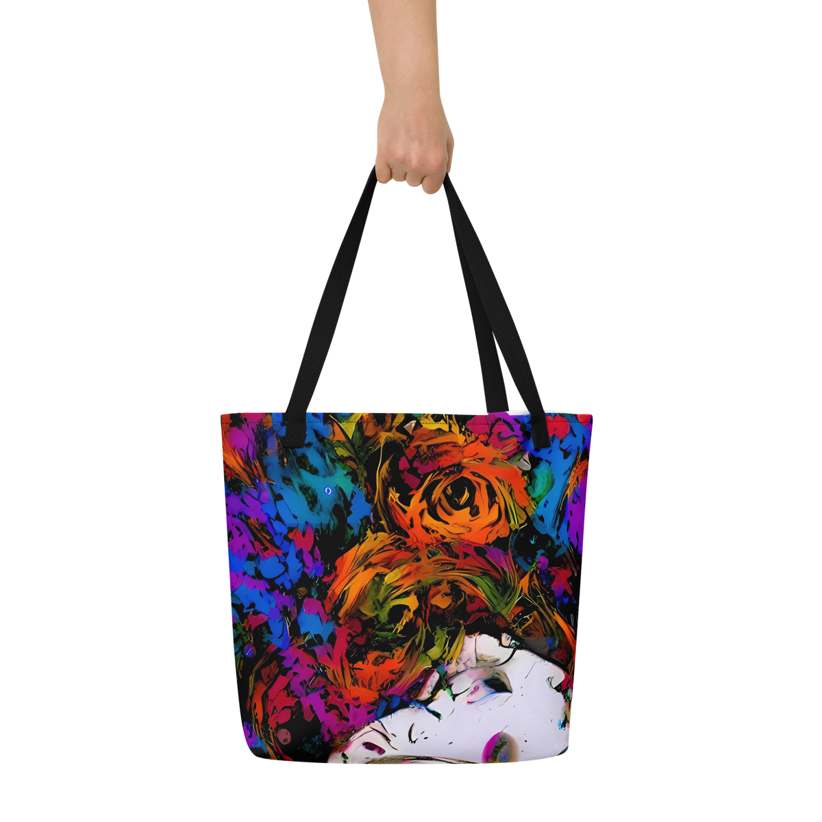 Large Tote Bag w/ Pocket - Sultry Smoke