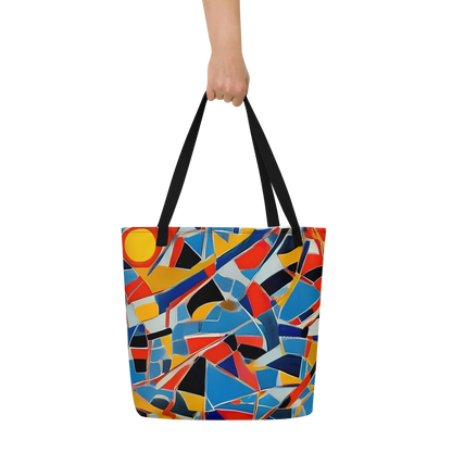 Large Tote Bag w/ Pocket - Abstract Mingle