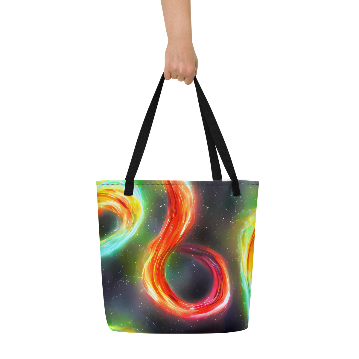 Large Tote Bag w/ Pocket - Sherwood Swirl