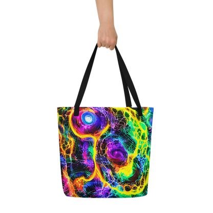Large Tote Bag w/ Pocket - Vivid Veil