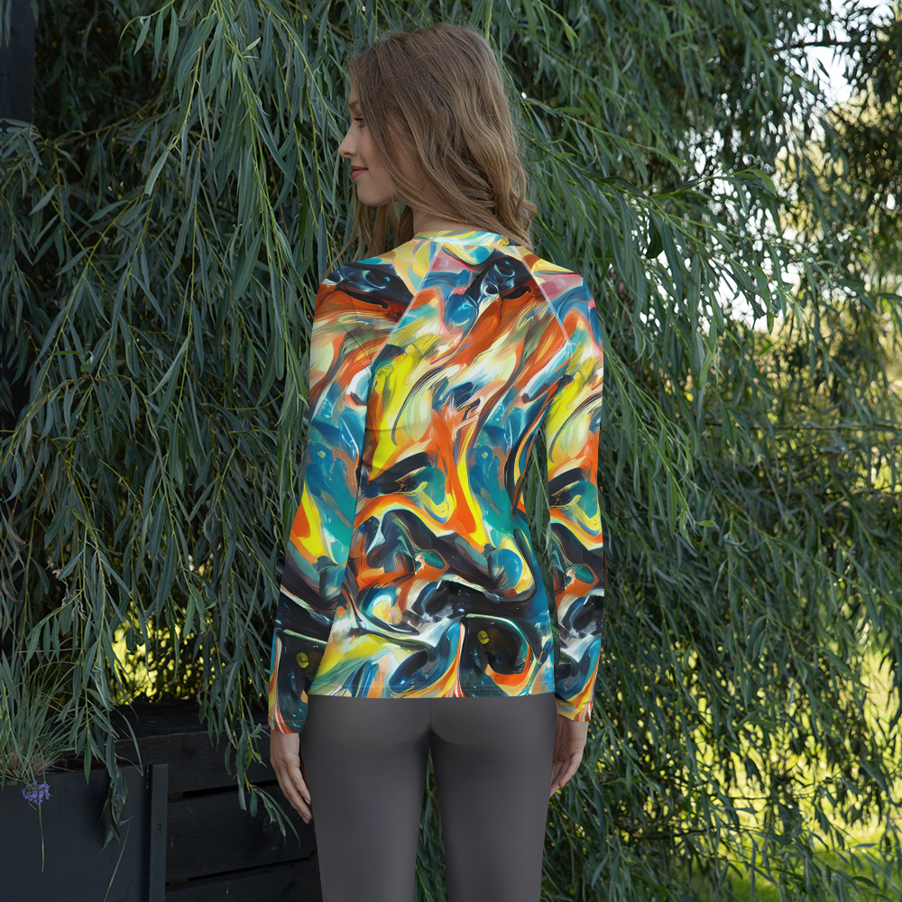 Women's Rash Guard - Chromatic Vortex