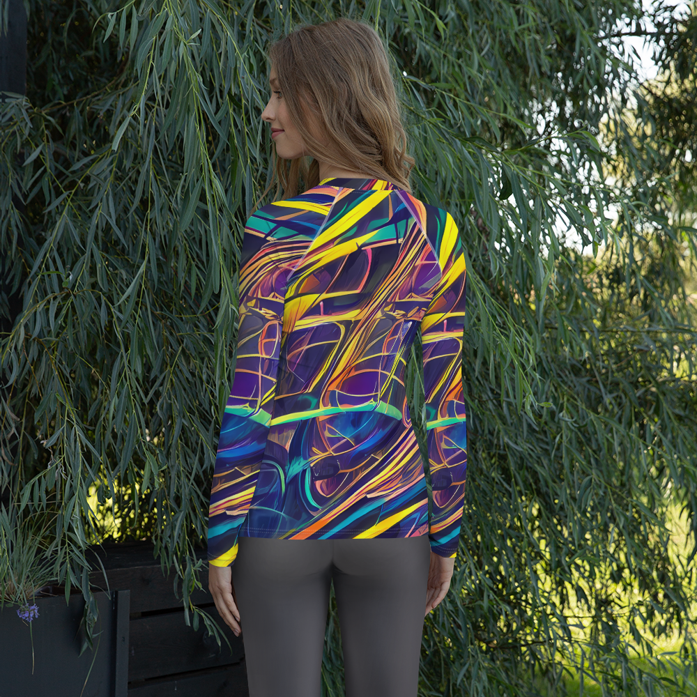 Women's Rash Guard - Vector Rhapsody