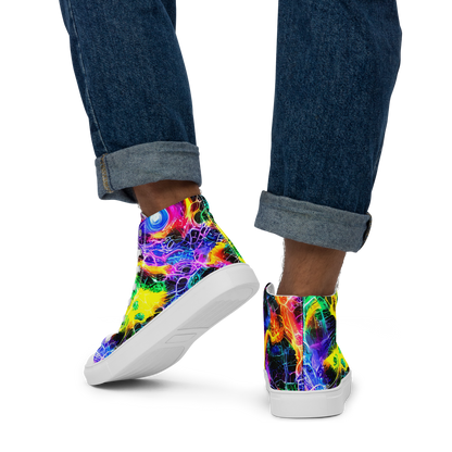 Men's High Top Canvas Shoes - Vivid Veil