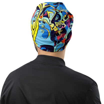 Beanie - Brown Brushwork