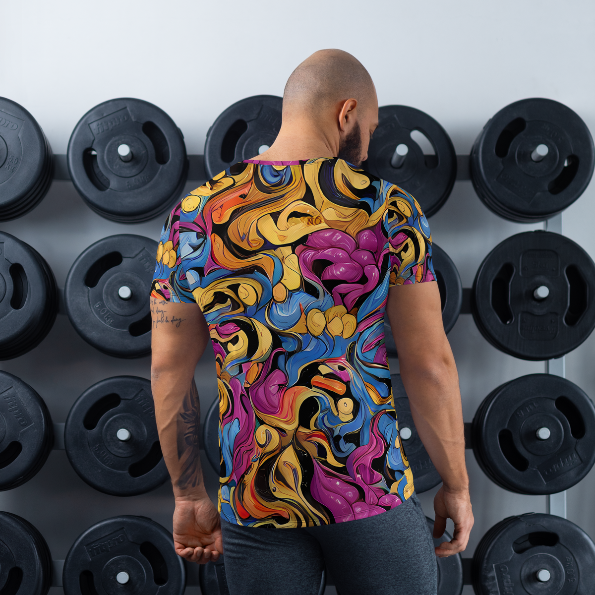 Men's Athletic T-Shirt - Bosschaert Whorls