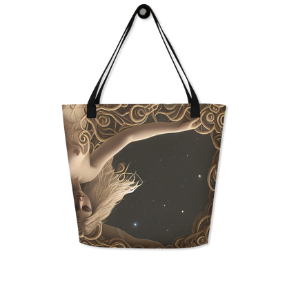 Large Tote Bag w/ Pocket - Ether Whorls