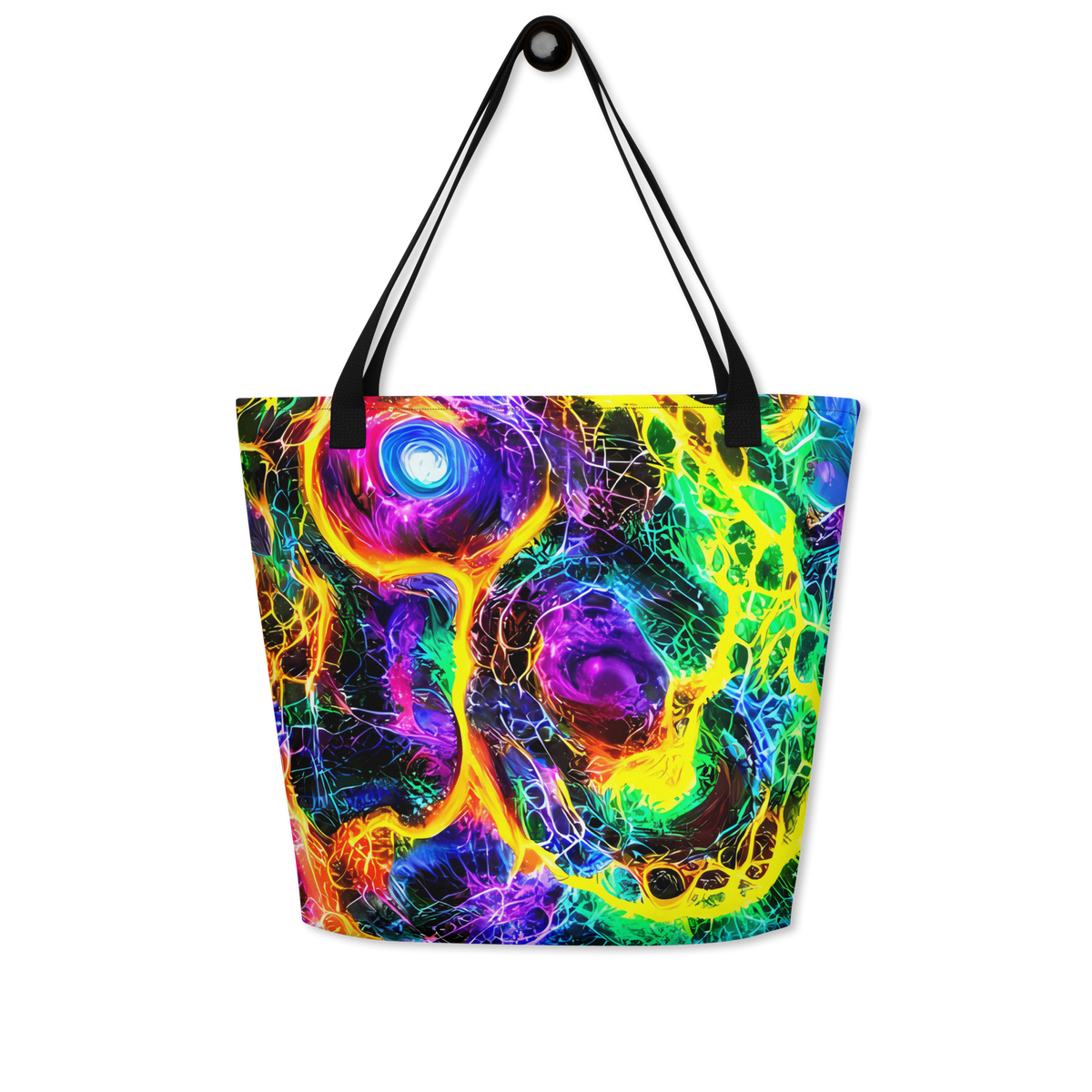 Large Tote Bag w/ Pocket - Vivid Veil