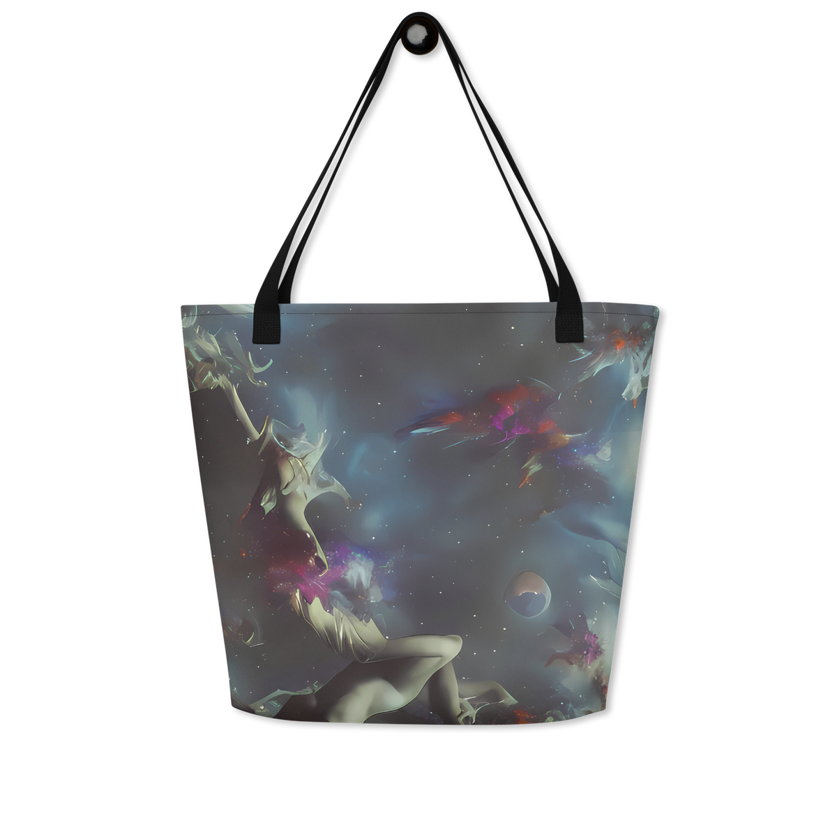 Large Tote Bag w/ Pocket - Cosmic Dancer