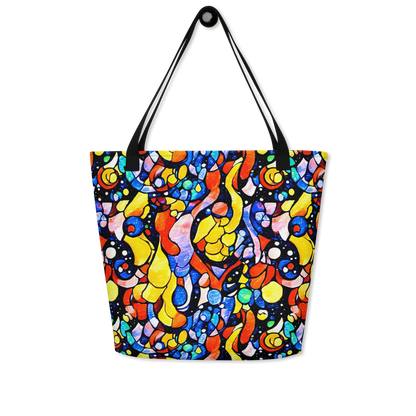 Large Tote Bag w/ Pocket - Supernova Symphony
