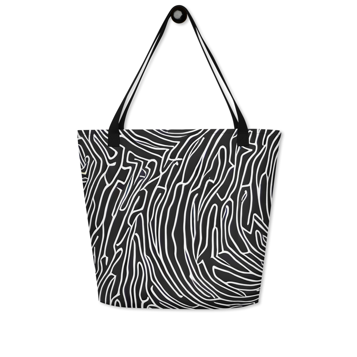 Large Tote Bag w/ Pocket - Acconci Waves