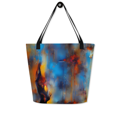 Large Tote Bag w/ Pocket - Cobalt Vogue
