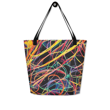 Large Tote Bag w/ Pocket - Acconci Twirl