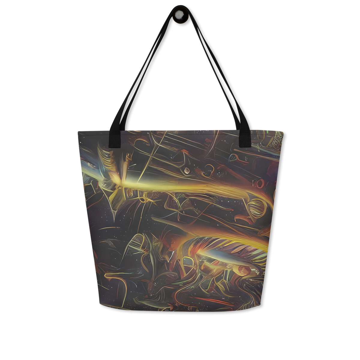 Large Tote Bag w/ Pocket - Galactic Swirl