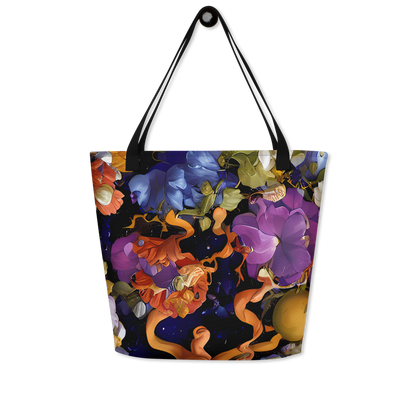 Large Tote Bag w/ Pocket - Blooming Cosmos